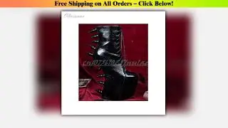 Black Dark Punk Style Back Metal Rivets Decor Short Boots Strange Style High Heel Platform Sexy
