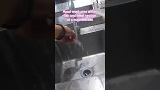 hand wash area within fish and meat section at a supermarket #youtube #youtubeshorts #short #shorts