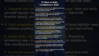10 Ways to Build Unstoppable Confidence in 2026 💪 Stop Doubting Yourself