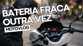 Motovlog - Luz da Bateria Acendeu de Novo! O Idling Stop Est&aacute; DRENANDO a Bateria da PCX? - EP. 192