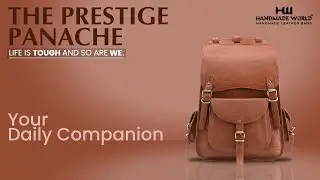 Prestige Panache Tan Brown Leather Backpack | Handmade World | Leather Backpack | Shoulder Bag.