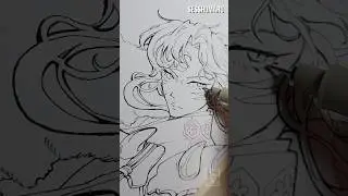 Process part 1! #sesshomaru #drawing #art #fanart #anime #inuyasha #lineart #line