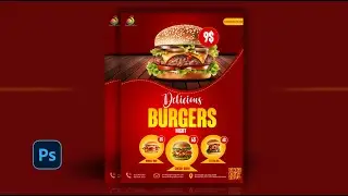 Food social media promotion and instagram banner post design flyer