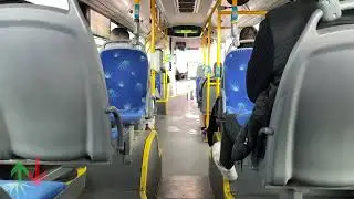 M.A.N NL323F Egged Transportation bus ride on route 244 from Or Yehuda to Ramat Gan, Israel.