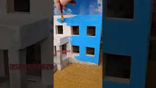 How to build a two story house from stone 🛖#clayart #video #viralvideo#vfuho #diy #house #miniature