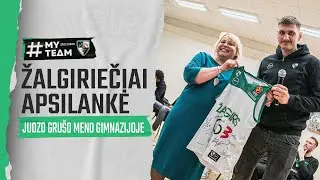 Žalgiriečiai aplankė „Žalgiris – Tavo mokykloje“ laimėjusią Kauno Juozo Grušo meno gimnaziją