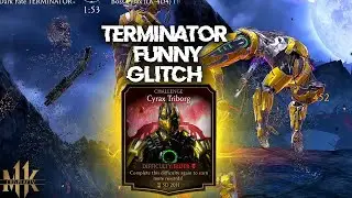 Funny Terminator Glitch in Cyrax Elder Challenge. MK Mobile.