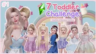 บาร์บี้กับภารกิจเลี้ยงเจ้าหญิง 7 คน จะรอดมั้ยนะ!? | 7 Toddler Challenge | The Sims 4 👑🍼