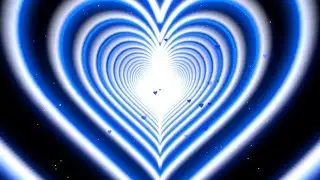 Blue Heart Animation💙Neon Lights Heart Background - Motion Graphics  -Heart Moving Background