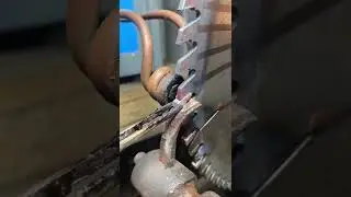 Repairing a saw blade with induction brazing #shorts