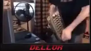 Dellor smashes keyboard on his head (original)