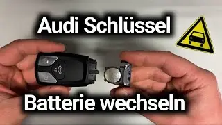 Audi Schl&uuml;ssel Batterie wechseln / Batteriefach &ouml;ffnen - Keyless Go - TOP ANLEITUNG!