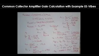 Common Collector Amplifier Example
