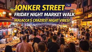 Walking Jonker Street Malacca 🇲🇾 Street Food, Shopping & Crowds