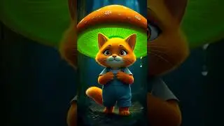 Chonkycat Hides Under a GIANT Neon Mushroom&hellip; Then a Bunny Hug?! 🐱🍄🐰