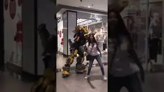 Bro almost transformed 🚖🤖🥲 #funny #bumblebee #transformers #fail #shorts