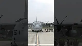 Bn., 11th Marines load HIMARS into KC-130J #military #army #marines #aviation