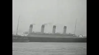 RMS Olympic Footage - Arriving in New York after Nantucket collision (May 16, 1934)