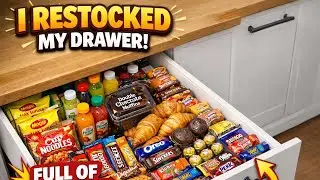 I Restocked My Snack Drawer 🍜🍫 | Full Food Restock & Organization I Eshmal diaries 🌸