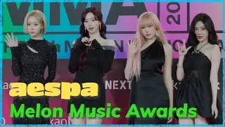 [4K] aespa at Melon Music Awards 2024: Red Carpet Photo Time & Interview Moments