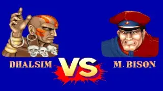 DHALSIM vs M. BISON (Hardest All) - Street Fighter II Champion Edition