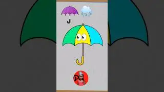 Cute Drawing Rainbow Umbrella ☔, Coloring and Painting for Kids Beginners #kidsvideo #drawing