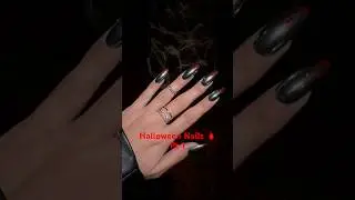 Blood drip chrome nails🩸#halloween #viralvideo