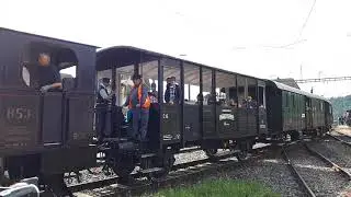 EmmentalBahn 12.09.2021: Abfahrt von Sumiswald-Gr&uuml;nen der E 3/3 
