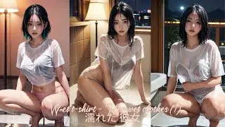 [AILOOKBOOK ] 젖은 옷의 그녀 (1) #lingerie #wetshirt