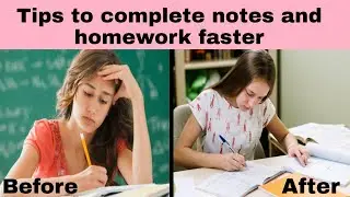 How To Do Homework Fast | How To Complete Your Notes Faster |Best Hacks To Complete The Pending Work