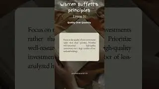Warren Buffet's Finance Lessons 16