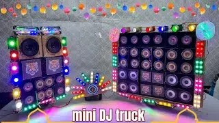 how to make mini truck DJ loading setup and DJ light sound testing 🔊#dj Navdurga New Radha KrishnaDJ