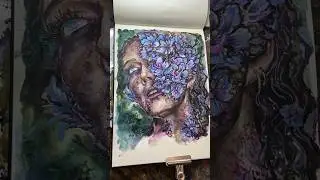 🧟&zwj;♀️💜Zombie Watercolor Timelapse