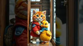 Cute Orange Cat's Heroic Rescue 🧡🐾 | AI-Generated Animation Magic - 4K #ai #catvideos #animalrescue