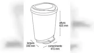 Review: Lixeira 45L Grande Multiuso Label Inox com trava Saco de Lixo Tampa e Pedal Prateado