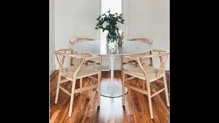 Wegner solid ash wishbone chair