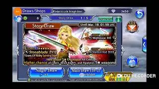 DFFOO GL Celes the Magitek Knight returns Celes EX banner ticket pulls and 10 ticket pulls for Vaan