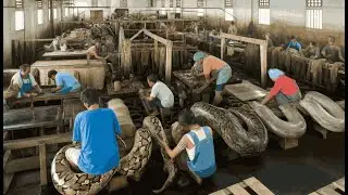 How a Farmer Earns Millions of Dollars from Python Skin - Snake Farm | Processing Plant