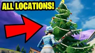 ALL HOLIDAY TREE LOCATIONS in Fortnite! (Operation Snowdown Challenges)