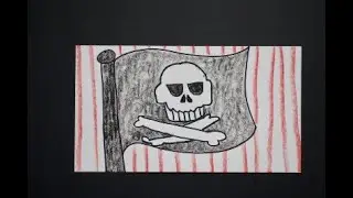 Let's Draw the Skull & Crossbones Pirate Flag!