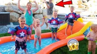 BACKYARD WATER PARK SLIP N SLIDE PARTY!