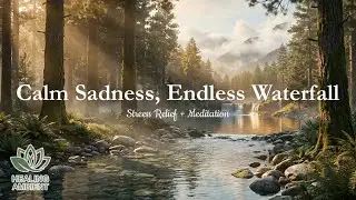 Calm Sadness, Endless Waterfall | Relaxing Music for Deep Reflection & Serenity