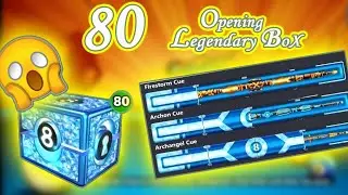 8  ball pool🎱 80 legendary box opening method 😱How many cues can we upgrade 🪄