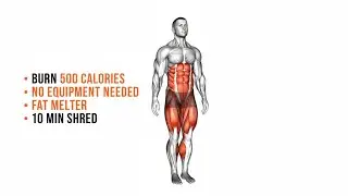 10 Minute FAT BURNING HIIT Workout (No Equipment | No Noise)