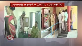 Adilabad Dist 6 ZPTC, 52 MPTC Polling Continues With High Security | Local Body Elections | V6 News