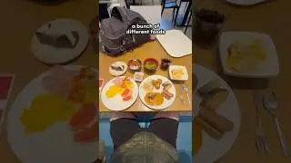 trying hotel breakfast in japan