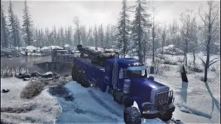 SnowRunner: Heavy Wrecker Rescue Recovery Western Star 6900 Twin Steer Stuck In Alaska