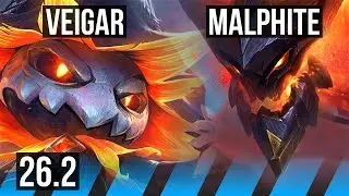 VEIGAR vs MALPHITE (MID) | 54K damage | NA Master | 26.2