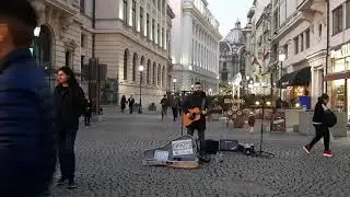 Cezar Habeanu super voice in old center Bucharest