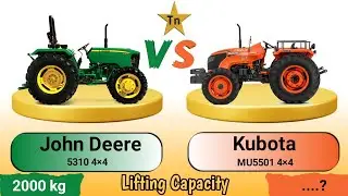 John Deere 5310 4WD Vs Kubota MU5502 4WD #technnu